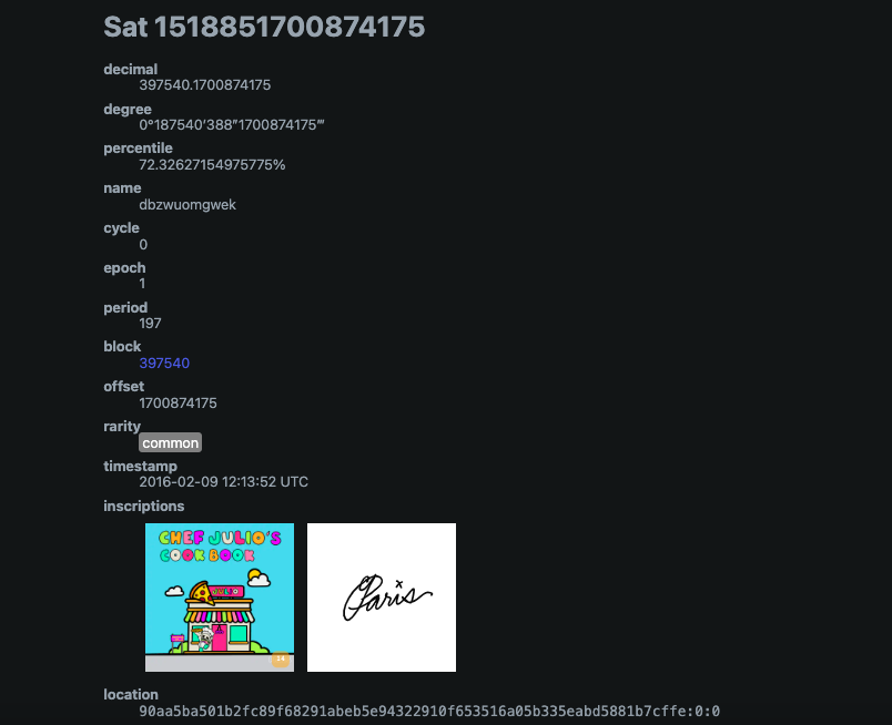 PARIS_sats's tweet photo. The ordinal theory authenticated my work.

An Artist Signature using reinscription 😉 https://t.co/3nuw0ziIgp