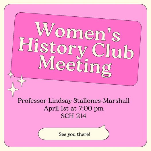 ISUHistoryEd's tweet photo. #HistoryEdBirds come hang out with @isuwomenshistoryclub tonight at 7pm!
#isuhistory #studythepastbuildthefuture https://t.co/euMvHRrJx8
