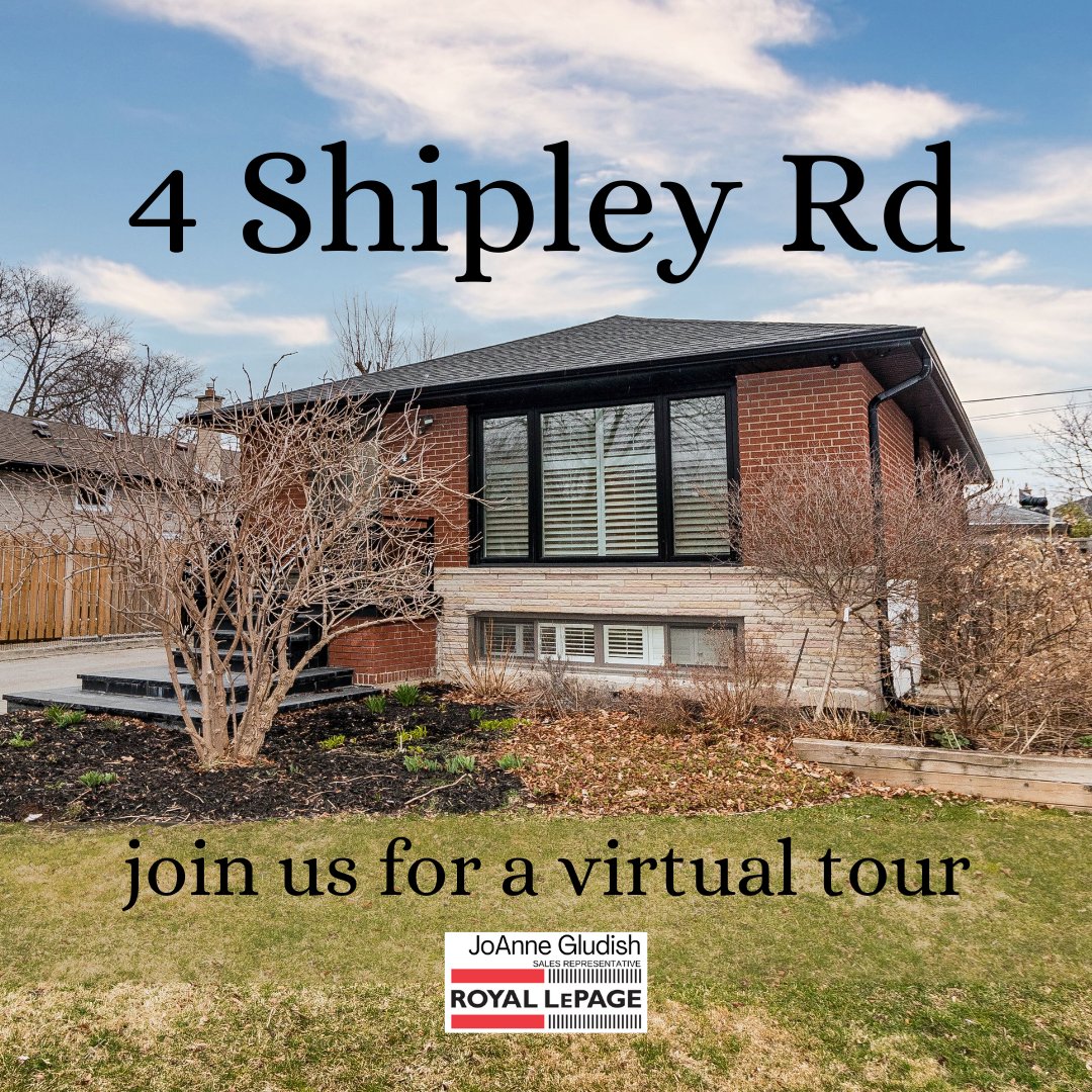 4 Shipley Road
join us for a virtual tour

view.tours4listings.com/4-shipley-road…

#JoAnneGludishRealEstate #TorontoRealEstate #EtobicokeRealEstate #RealEstate #Toronto #ListingAgent #upsizing #downsizing #fisttimebuyers #ReaEstateExpert