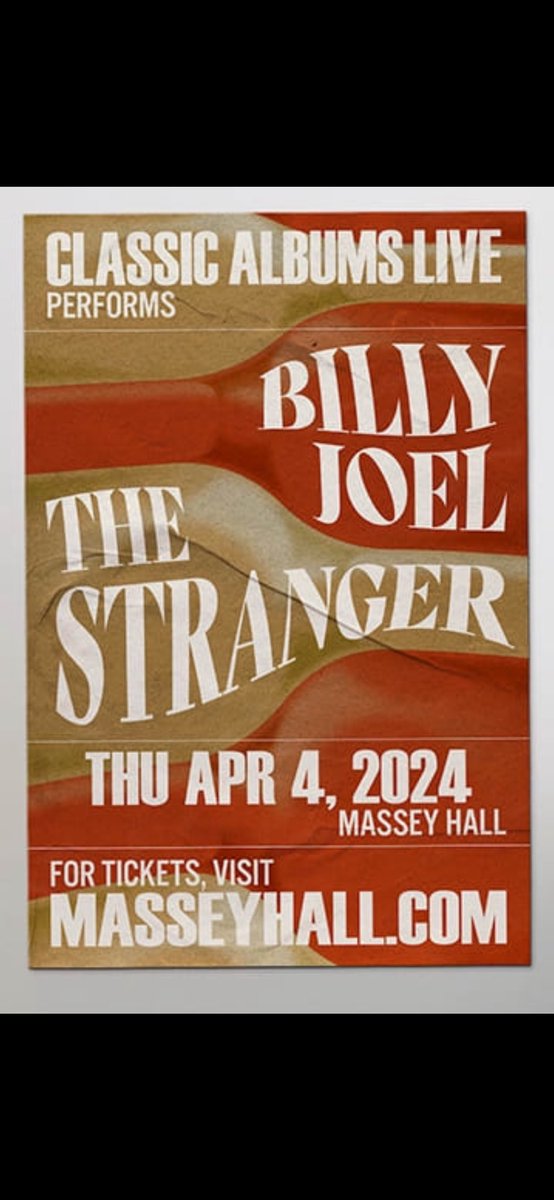 Just a a few days  away from performing Classic Albums Live: Billy Joel’s The Stranger at the iconic Massey Hall in Toronto.  Still  a few tix left in gallery section. Check Massey Hall official site.