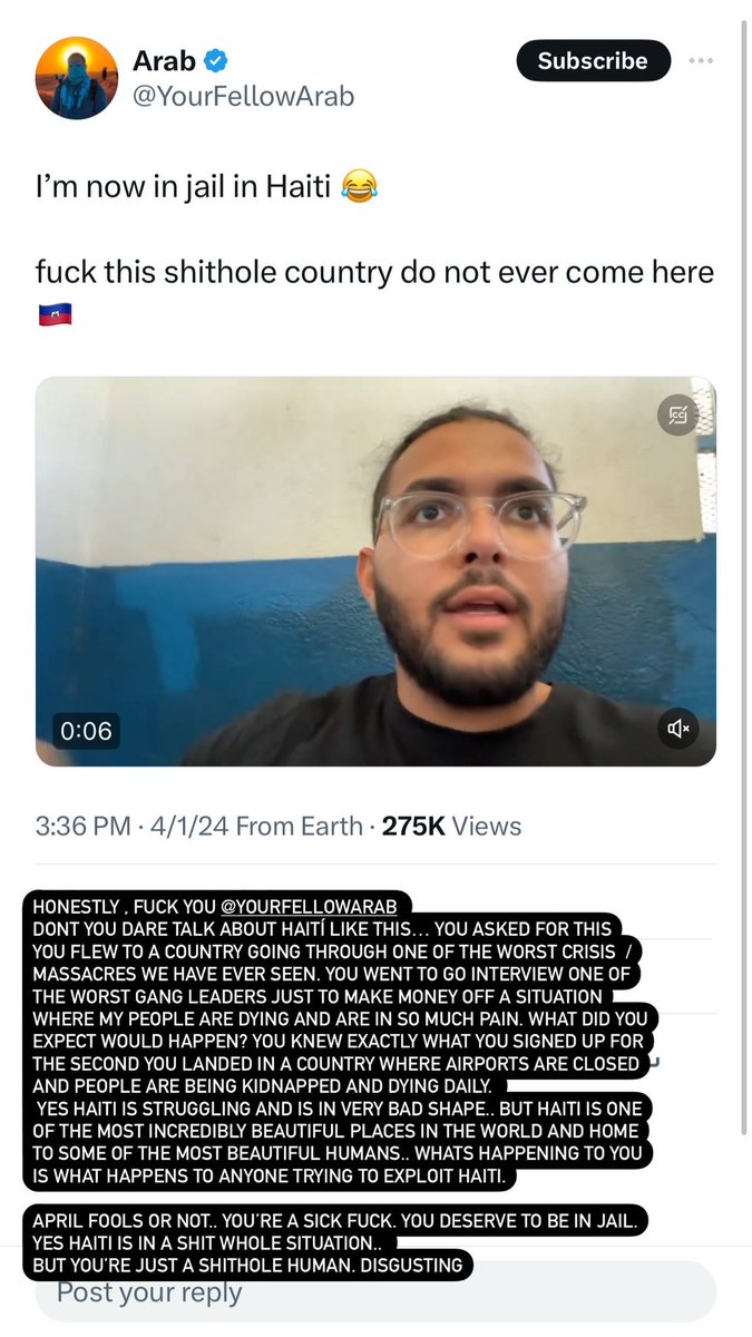 Fuck you <a href="/YourFellowArab/">Arab</a>