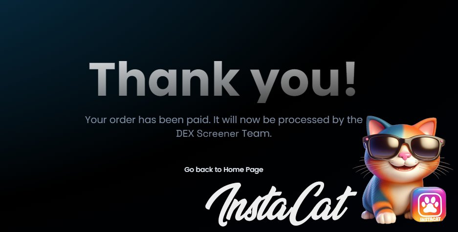 InstaCatCTO's tweet photo. @dexscreener  update application now paid and pending update! thank you to all in the community that contributed $INSTACAT is now officially in COMMUNITY hands! now lets chase our NEW ATH! @INSTACATCTO https://t.co/qGLFrquXTx