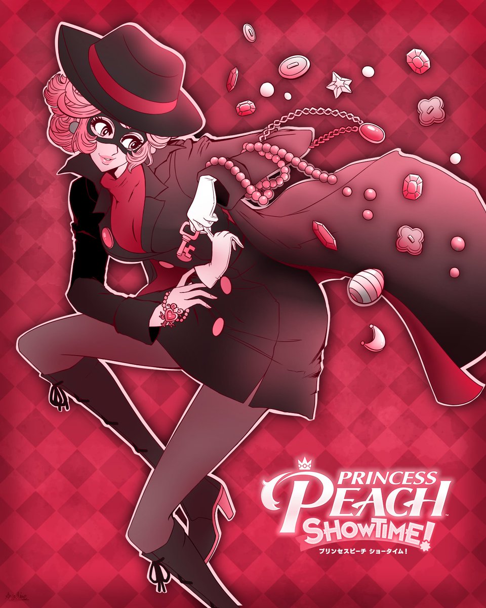It's been a long week! Unlike the others, I decided to lean more towards referencing one of my favourite series. Made 4 versions! #Nintendo #NintendoDirect #PrincessPeach #DashingThiefPeach #PrincessPeachShowtime #art #Fanart #crossover #lupintheIII #LupinTheThird