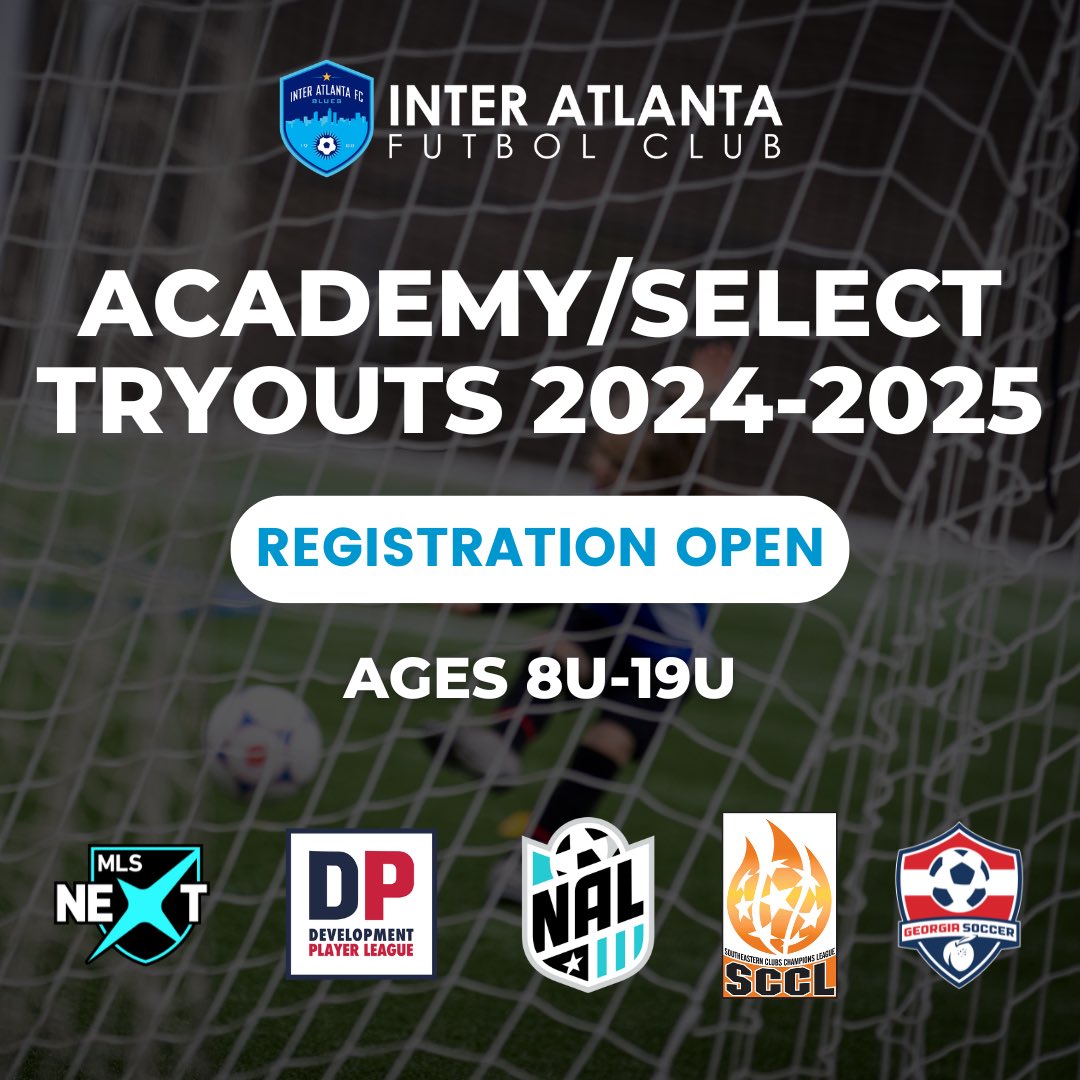 iafc_blues's tweet image. 📢 Academy/Select Tryouts Registration is Now Open! 

Mark your calendars for our May tryouts dates. 🗓️

Visit interatlantafc.com/tryouts to register! 

#INTERATL