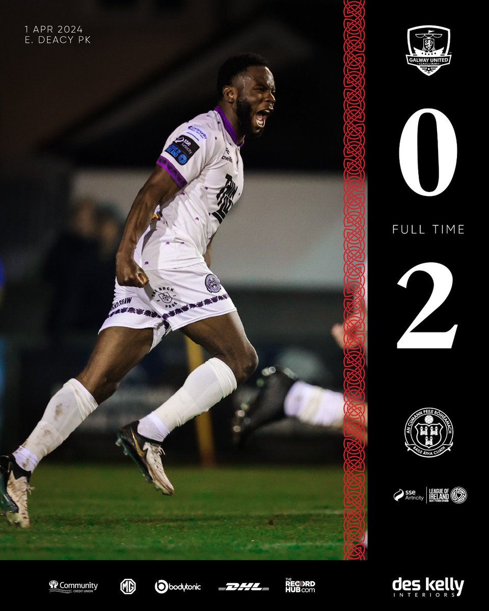 We leave Galway with all 3 points!!😁
What a win🔥

Safe home to all travelling Bohs fans🏠