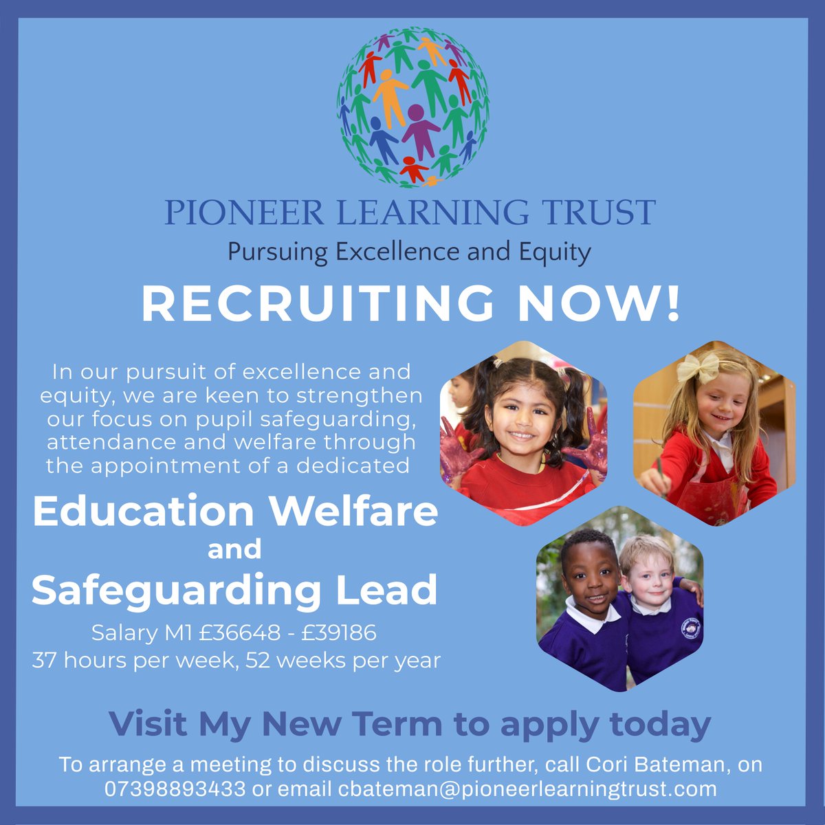Our schools are keen to appoint an experienced professional with expertise in attendance and education welfare along with excellent knowledge and understanding of safeguarding children. Contact @corisande1 to arrange a conversation to discuss the role. #PioneerPromise #values