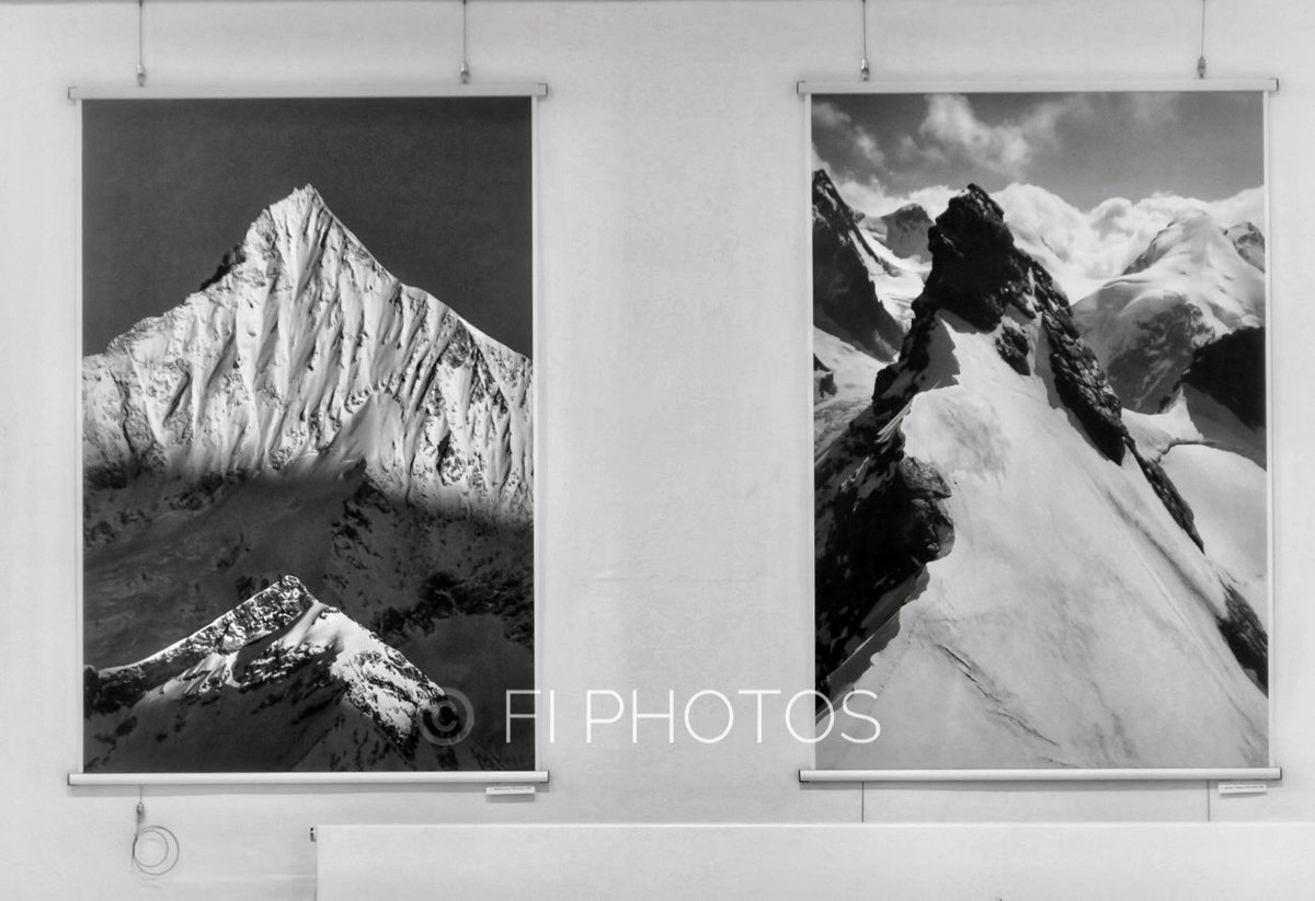 2 peaks ©️ Fi Photos. Pennine alps, #Valais the #Weisshorn 4,506m and #Breithorn traverse 4,165m on opposite sides of Zermatt valley