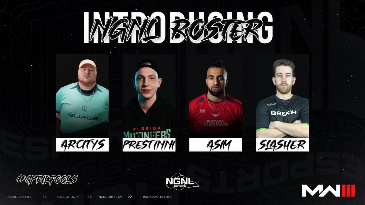 NGNL_Esports's tweet image. Never said no takesies backsies! 😂😂😂 

We&apos;re so back.. NA Challengers better watch out! 

@Prestinni 
@Arcitys 
@Asim6_ 
@SlasheR_AL 

#NoGameNoLife #CODChallengers