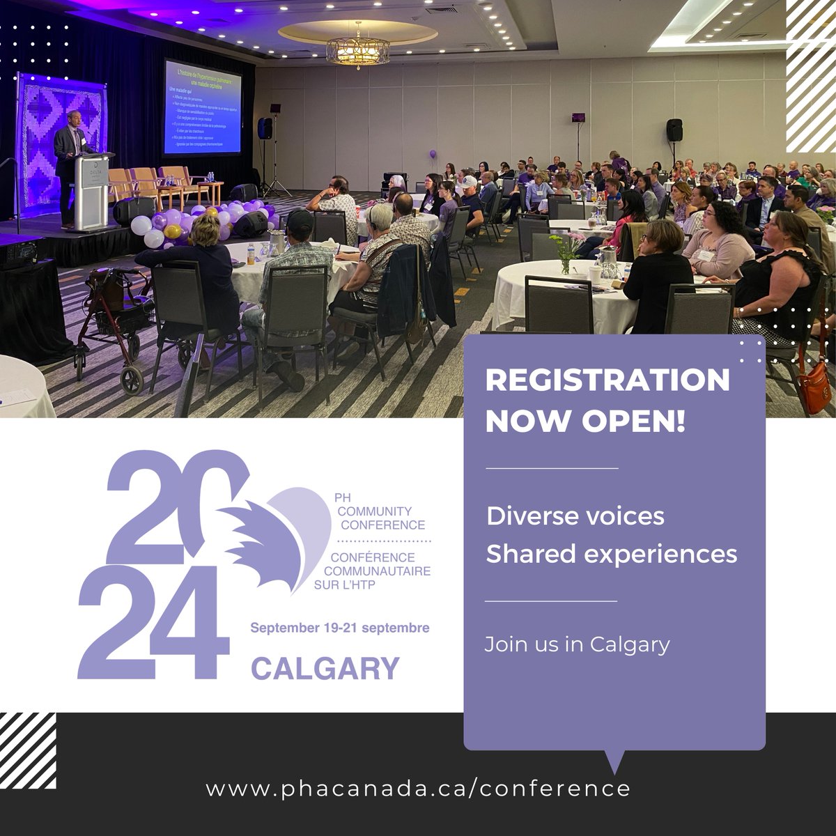 📣 Registration is now OPEN for #PHACanada 2024 #PHCommunity Conference! 🌟 Join us for an incredible gathering where we will celebrate the diverse voices and shared experiences of our community! Secure your spot today: ow.ly/kFSN50R5Ux6 #PHConference #Calgary #Alberta