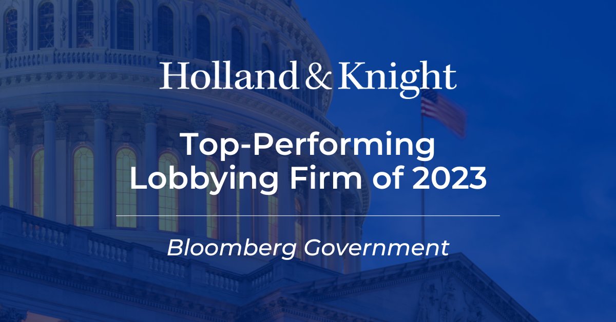 We're proud to be recognized as one of @BGOV's Top-Performing #Lobbying Firms of 2023! This honor is given to firms that excelled across key metrics and reported $1 million or more in #revenue. Thank you to our clients for trusting us to advocate for your #publicpolicy and