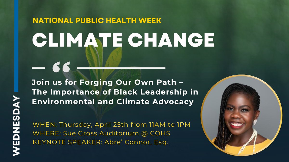 Black communities experience the heaviest impacts of environmental hazards yet are sidelined in crucial conversations. Join us on April 25th to explore genuine involvement of impacted groups in climate action, feat. a discussion w/ @MsAConner. Register: publichealth.uci.edu/news-and-media…