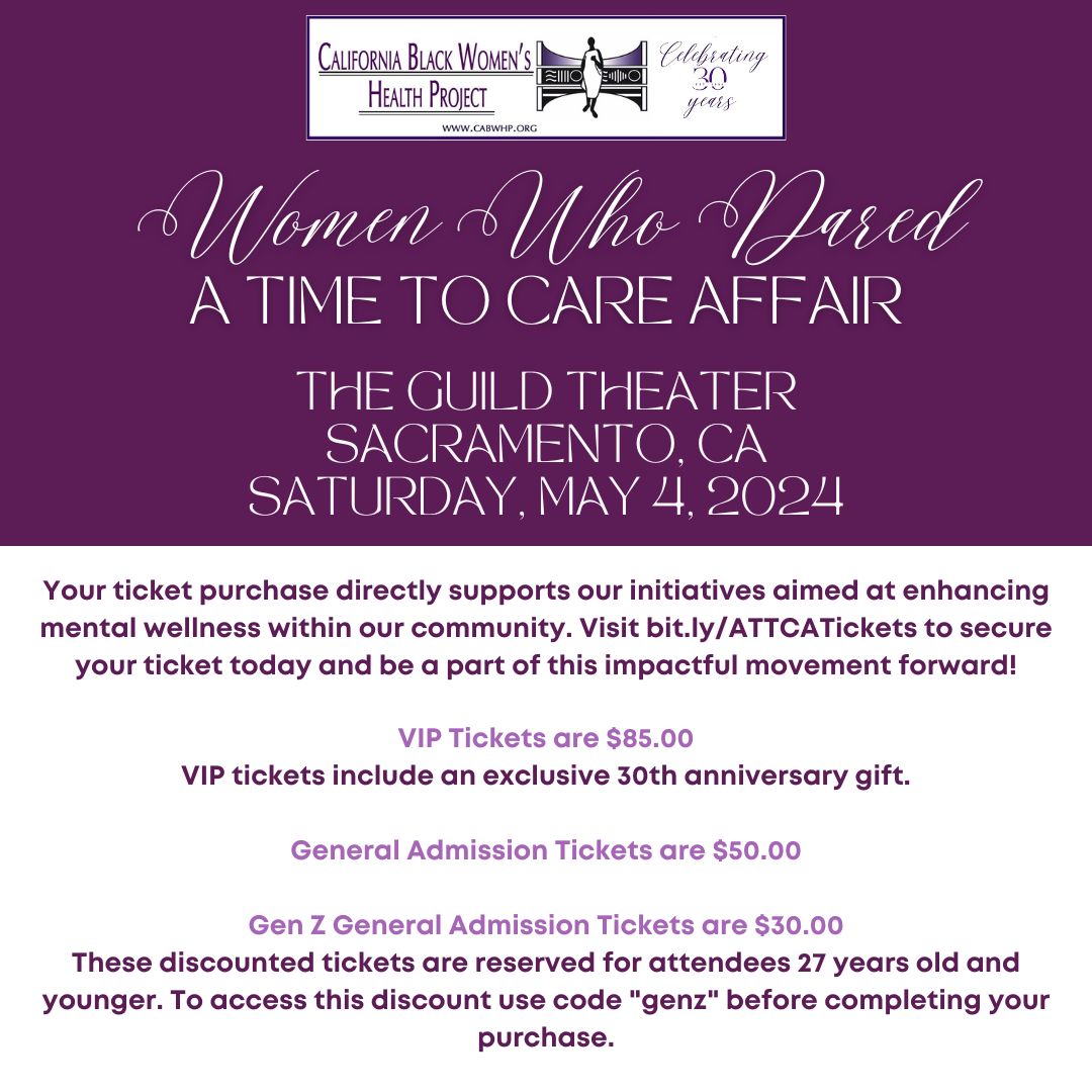 Tickets are now on sale for Women Who Dared: A Time to Care Affair! At this event, and in celebration of our 30th anniversary, we will honor Black women who have dared to make an impact & explore the evolving landscape of mental health. Learn more: bit.ly/ATTCA
