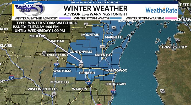 LukeSampe's tweet photo. I take zero pleasure in sharing this information, but it's part of my job.

Right now the timing of the worst of the snow will be Tuesday pm - Tuesday night.

Much of the area gets 3-6" of snow, but Green Bay/Fox Valley up through the Door peninsula could get 6-9" depending on the how much of the initial snow melts and compacts.

North winds will gust 40-50 mph on Wednesday.

Just fantastic spring weather here in NE WI.