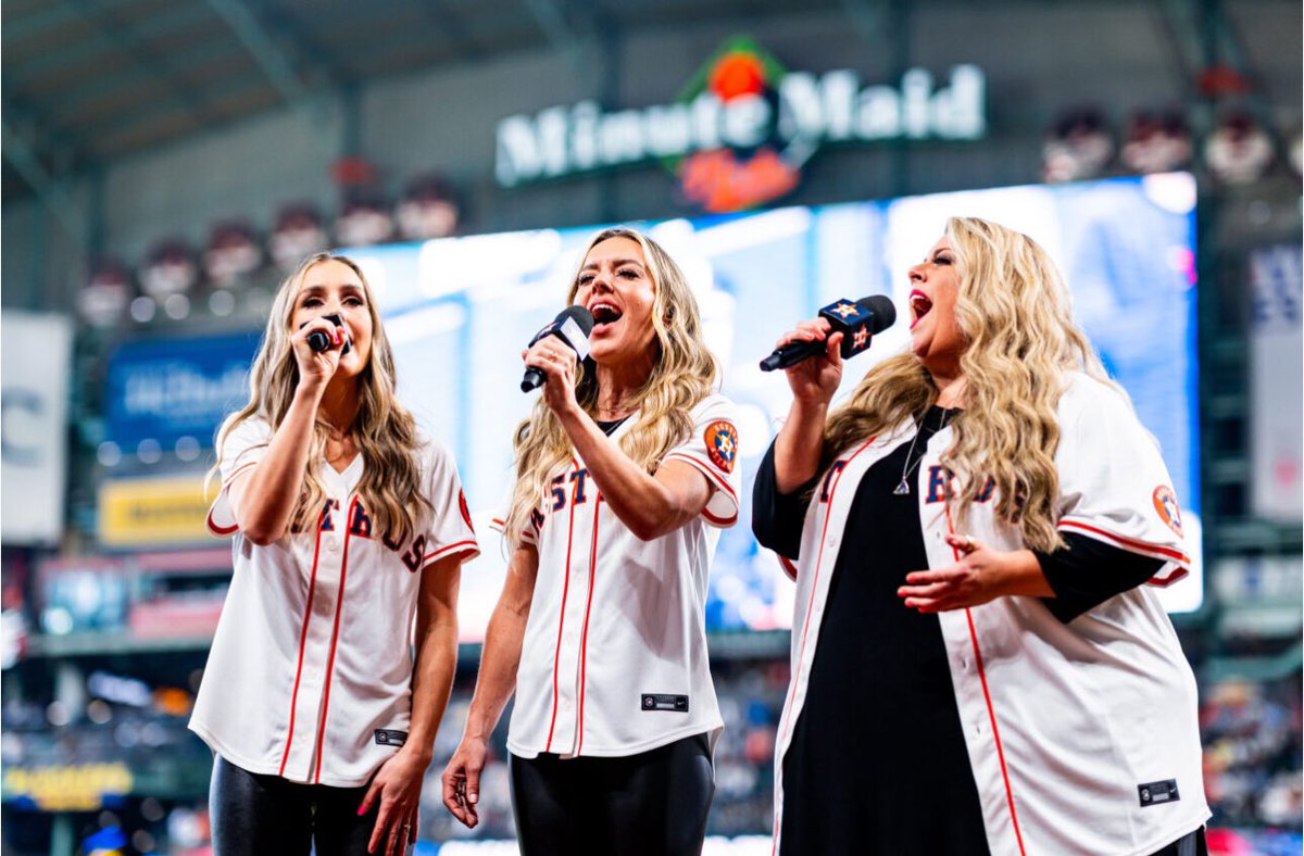 Absolutely grateful to share our harmonies with Minute Maid Park for The Houston Astros vs The NY Yankees for opening weekend! We sang The Star Spangled Banner and God Bless America , if you missed it check out our YouTube links! 🇺🇸⚾️ @astros