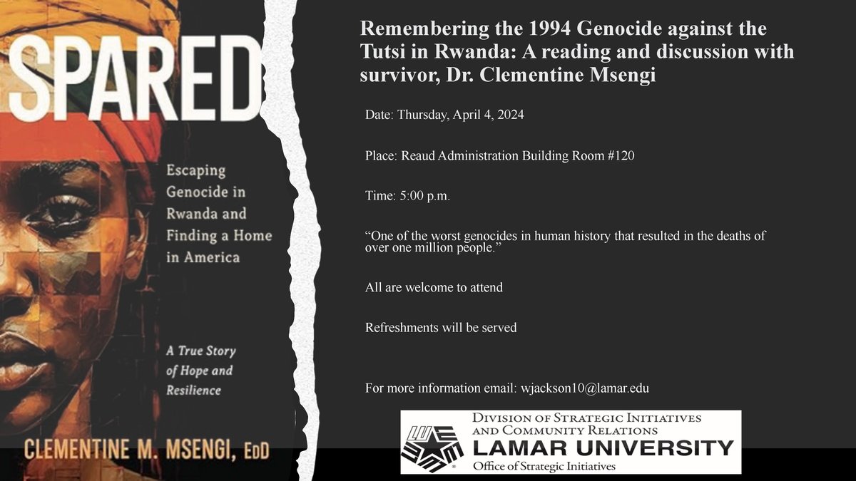 LUCollegeofEHD's tweet photo. Join COEHD professor, Dr. Clementine Msengi, at her book reading this Thursday!
#WeAreLU #LUProud #CoEHD #Cardinals https://t.co/1HF0KTaLKb