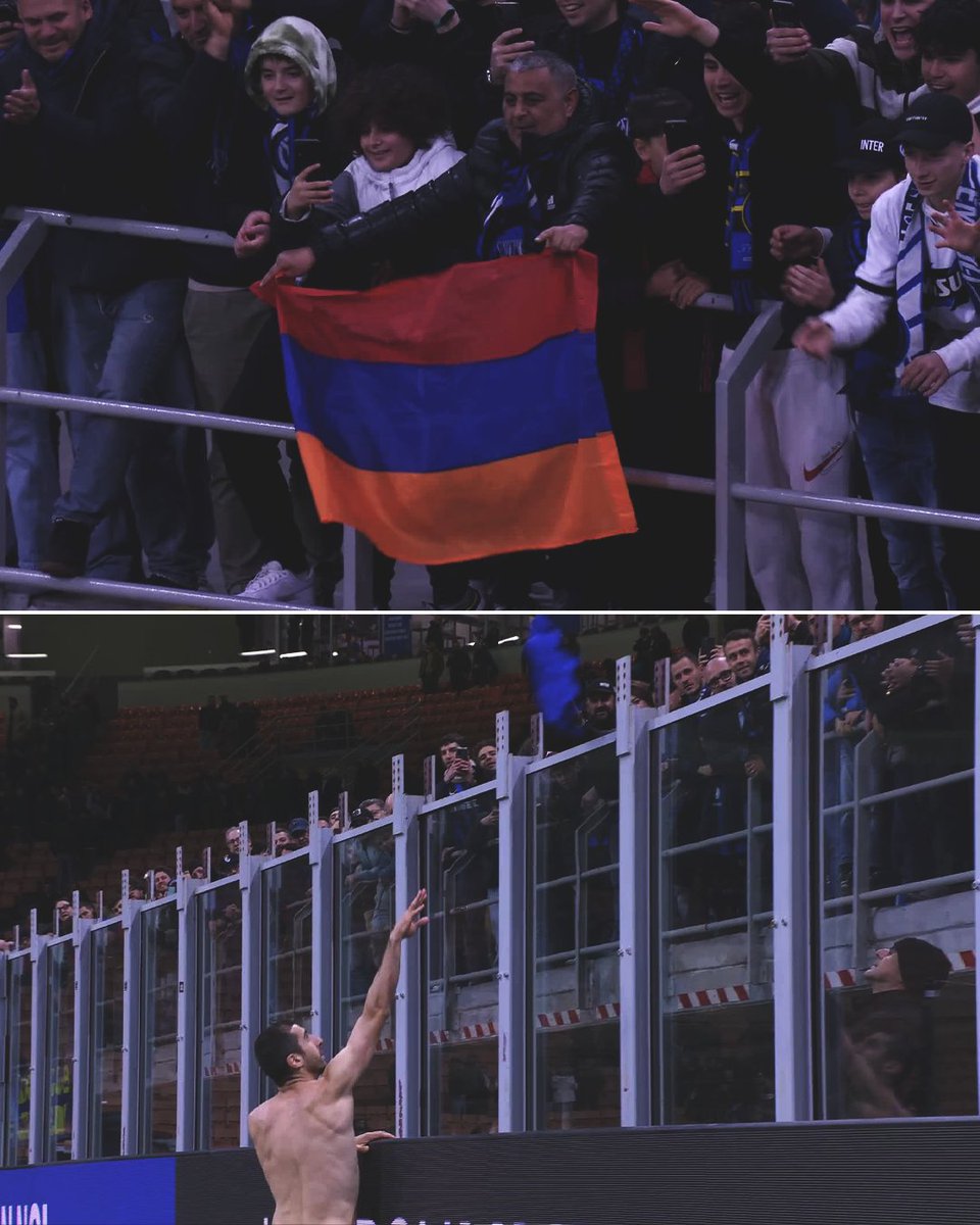 The last player to leave the pitch gave his shirt away to an Armenian fan in the stands: Henrikh Mkhitaryan 👏🇦🇲