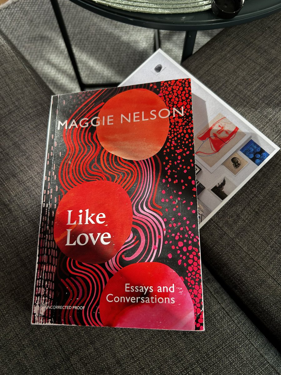 Maggie Nelson’s ‘Like Live’ is soon come from @FernPress_ and v v good. Hard to think of a critic so generous with their time and conversation when it comes to their subjects. Learnt a lot about plenty of artists and thinkers I didn’t know too. Recommended.