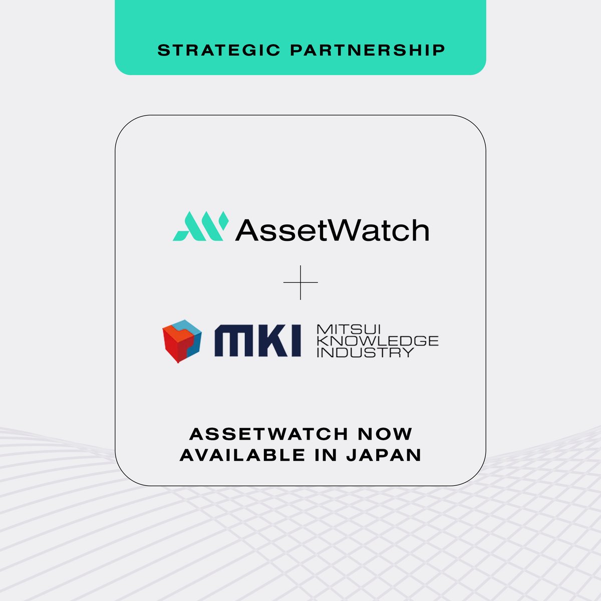 Partnership Announcement! AssetWatch & Mitsui Knowledge Industry will be partnering to deliver advanced maintenance solutions in Japan. Check out the release here: hubs.li/Q02rjJJg0 #partnership #AssetWatch #MitsuiKnowledgeIndustry #MKI #news