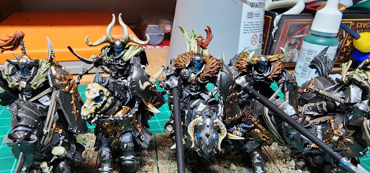 Adding to the painted pile for the Warriors of Chaos. Trying to get as much done before this weekend, where they'll be hitting the tabletop in The Old World once again.