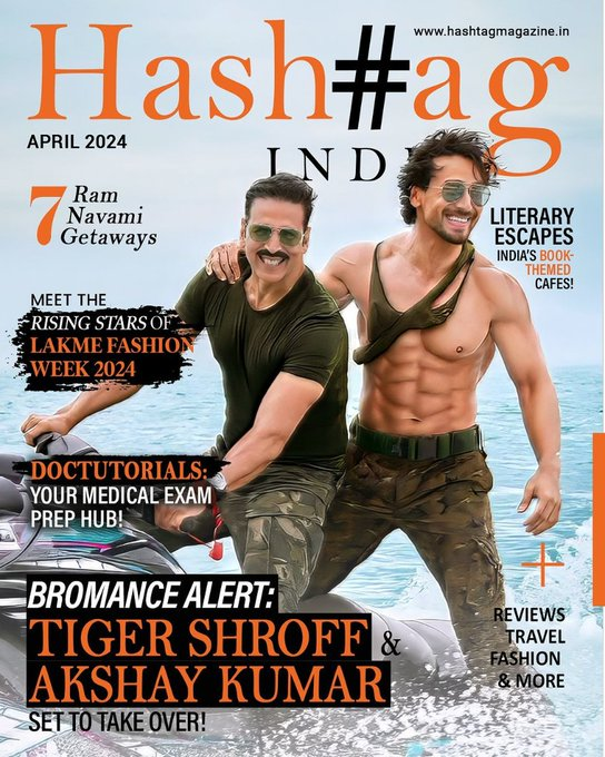 TradeBOC's tweet photo. Check out the latest edition of #HashtagMagazine!
#BadeMiyanChoteMiyan graces the cover, marking the beginning of a thrilling month ahead.
Don't miss the excitement! #BMCM #April2024 #AkshayKumar #TigerShroff #PrithvirajSukumaran #BMCM https://t.co/wB5aG4s6HB
