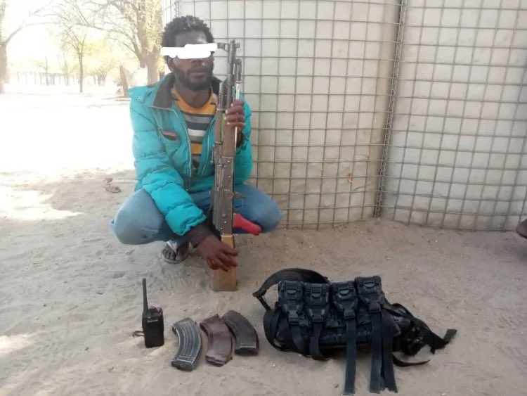 Danjauro_'s tweet photo. At the backdrop of intensified heat by Multnational Joint Task Force (MNJTF) a combination of military units from Nigeria Benin, Cameroon, Chad and Niger 

Two Boko Haram commanders surrendered last week in Monguno.. realizing their end was near, they escaped from kwalarem/Bakura Buduma camps after fighting for 15 years.. #SecuringNigeria