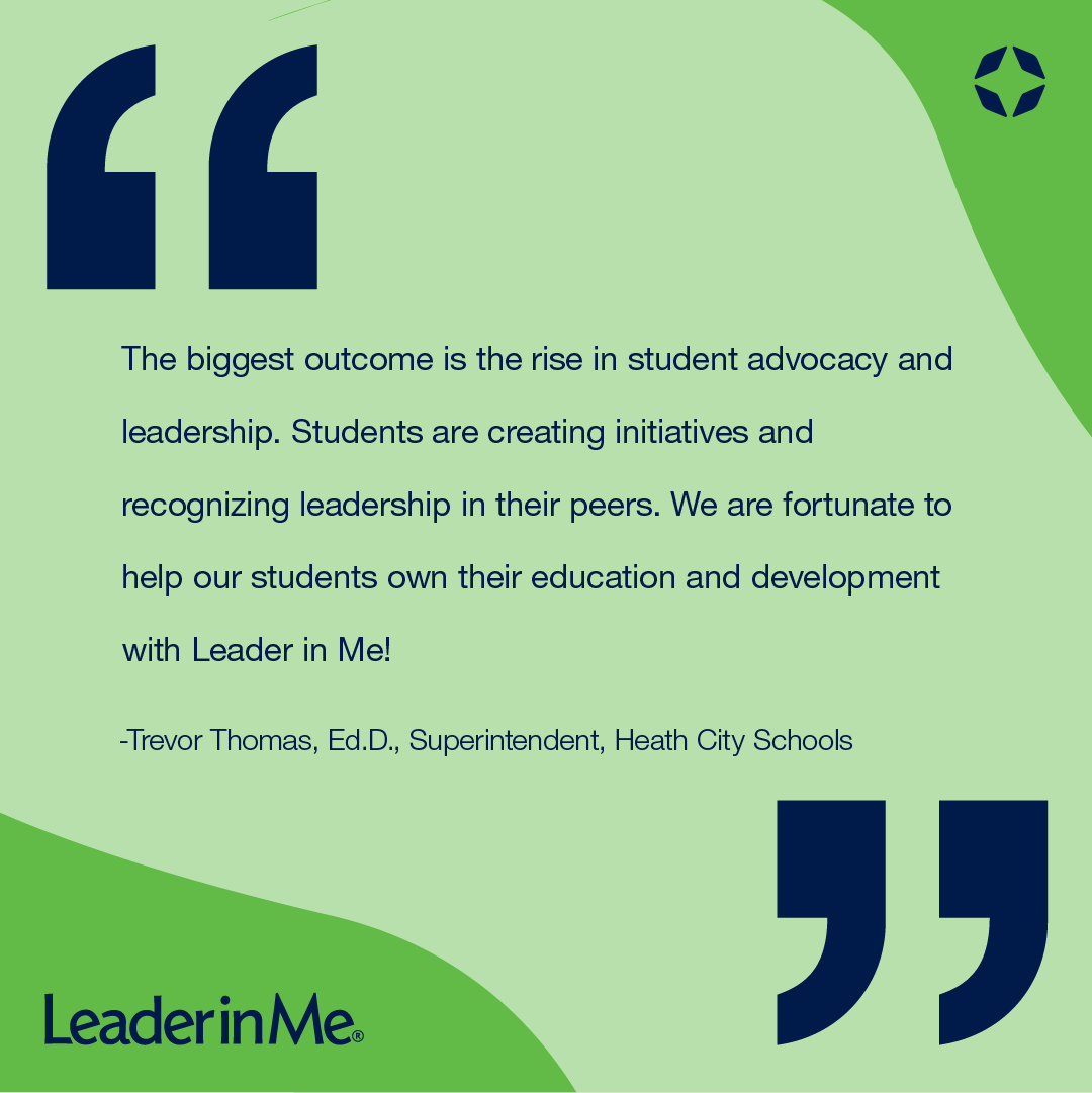 Leader in Me is an entire school process where staff and students work together to create student leadership roles, foster a culture of trust, and boost academic success. To learn more, follow the link below. bit.ly/30c9X3G #LeaderInMe #Lead #Leadership