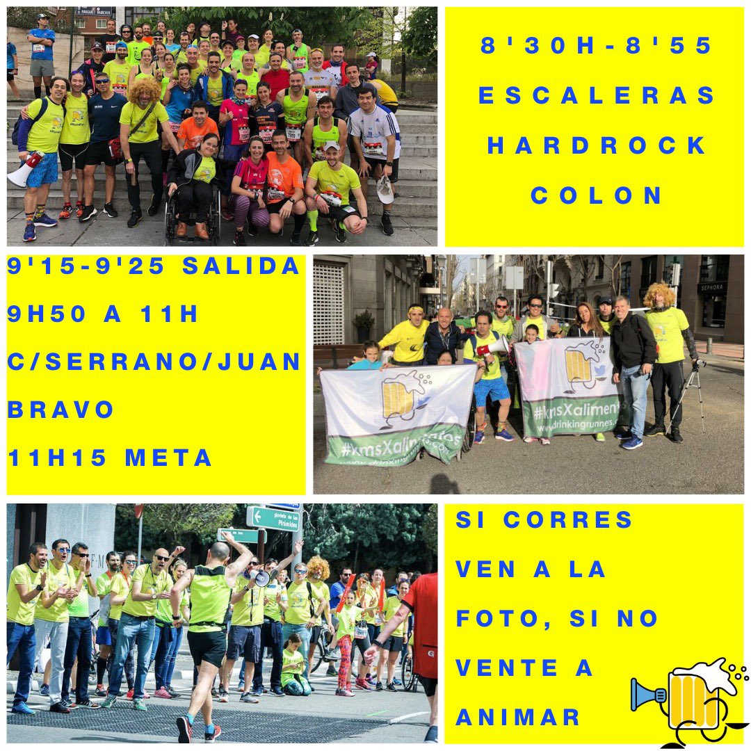 📣 Ya está el lío montado.
Mismos horarios, solo un ajuste en el recorrido.
Venirse a animar que vale la pena. 
#Run4Fun #kmsxalimentos #KMSxELA ♥️