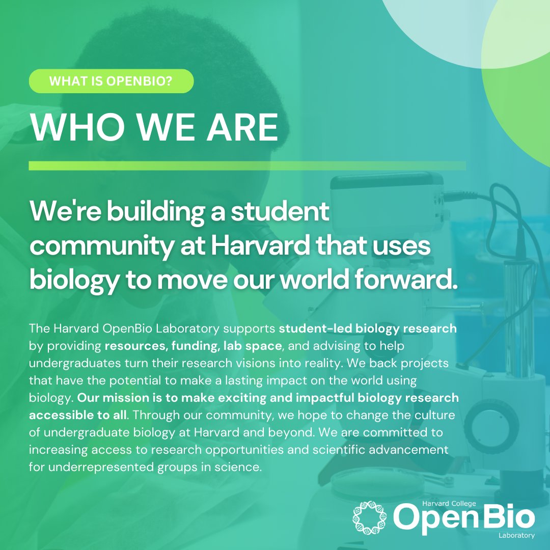 Harvard Undergraduate OpenBio Laboratory tweet media