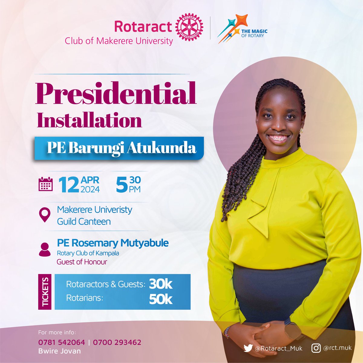 As we windup with the resurrection celebrations 🤗don’t forget to grab yourself a ticket and be part of the installation ceremony come 12th this very month🥳.