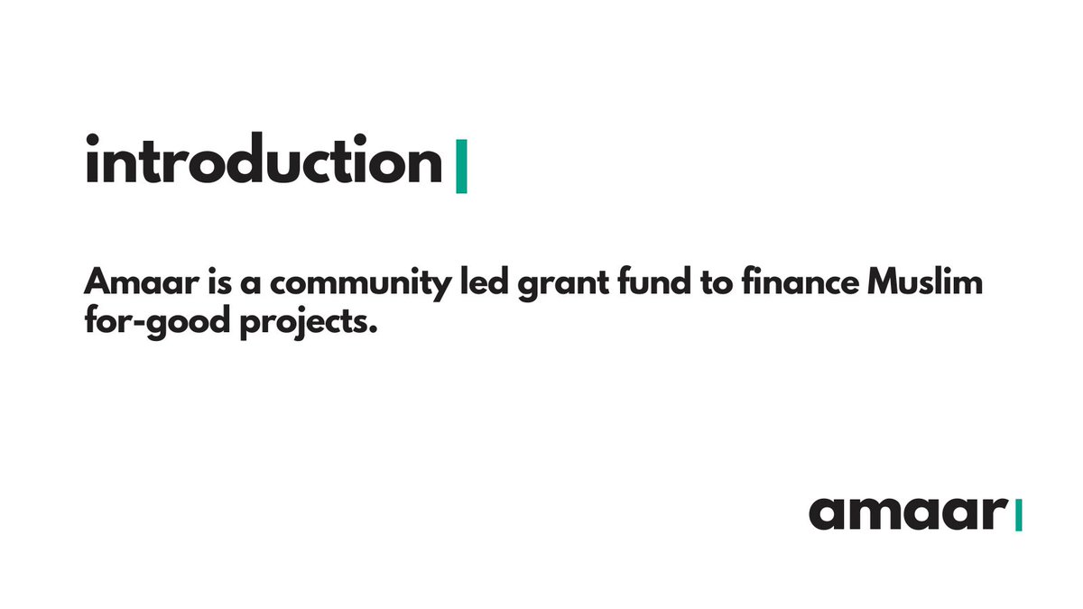 Bismillah - Our Project is officially live to all! 💫 We're bringing donors together to fund initiatives that actually bring value to Muslims. Join the mission and contribute - amaar.io
