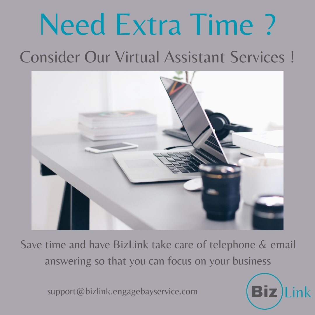 Logolink_'s tweet image. We Have The Solution For You !

Contact: support@bizlink.engagebayservice.com

#virtualassistant #personalassistant #office #BusinessGrowth #BusinessStrategy #businesstips #telephoneanswering #emailanswering