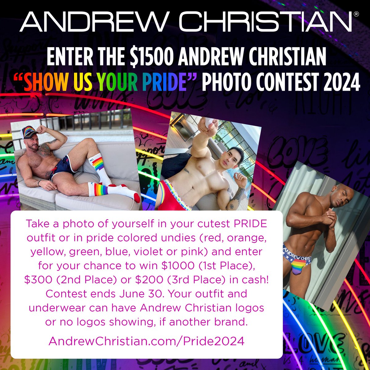 Show Us Your Pride! andrewchristian.com/pages/pride2024 #pride #contest