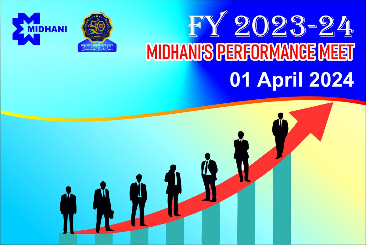 #MIDHANI has recorded highest ever sales of Rs. 1,065 Cr. (provisional and unaudited) for FY 23-24 compared to Rs. 871.94 Cr. for FY 22-23. Highest ever direct exports of Rs. 66.88 Cr. (provisional and unaudited) was recorded for FY 23-24 compared to Rs. 37.45 Cr. for FY 22-23.