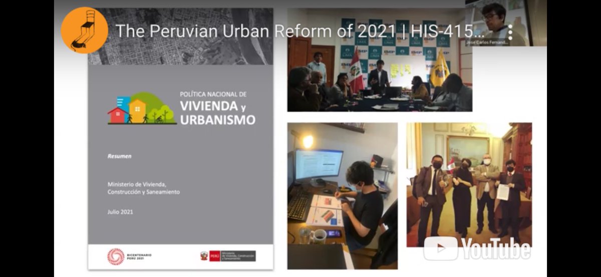 ConurbPucp's tweet photo. Compartimos "The Peruvian 🇵🇪 Urban Reform of 2021" de @seca_rules como invitado de la clase HIS-4152 Historia Urbana dictada por Dr. Diane E. Davis en la Universidad de Harvard (Cambridge, Massachusetts) 
📹 https://t.co/CqbM943GYf https://t.co/8uuaA02hIN