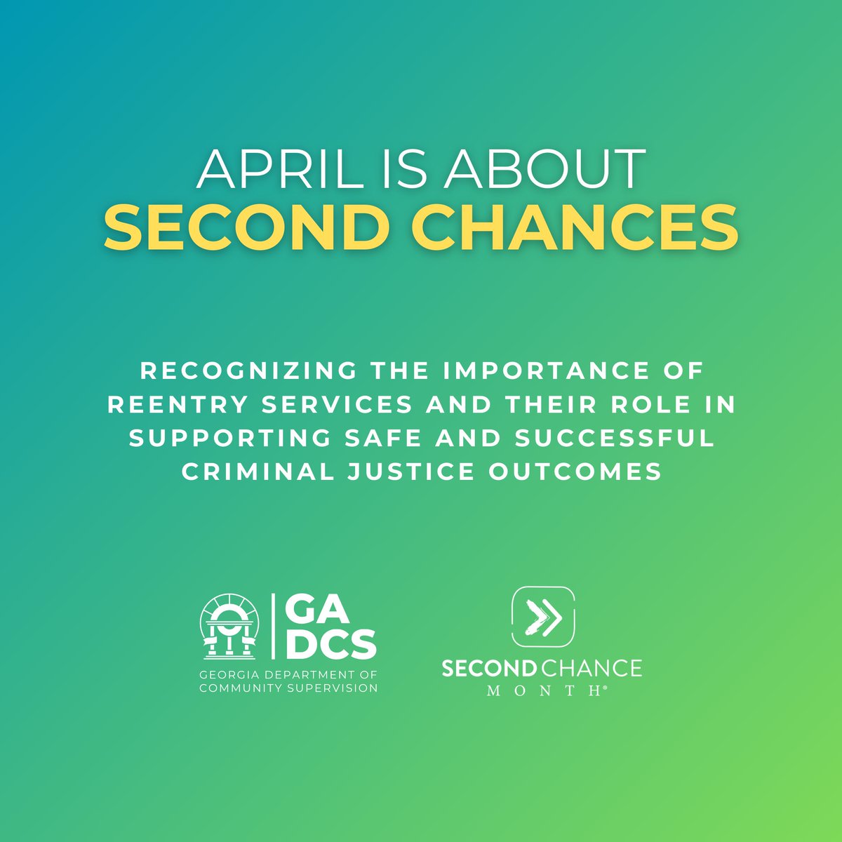 Second Chance Month recognizes the importance of helping individuals, communities, and agencies across the country appreciate their role in supporting the safe and successful reentry of people returning from incarceration each year.