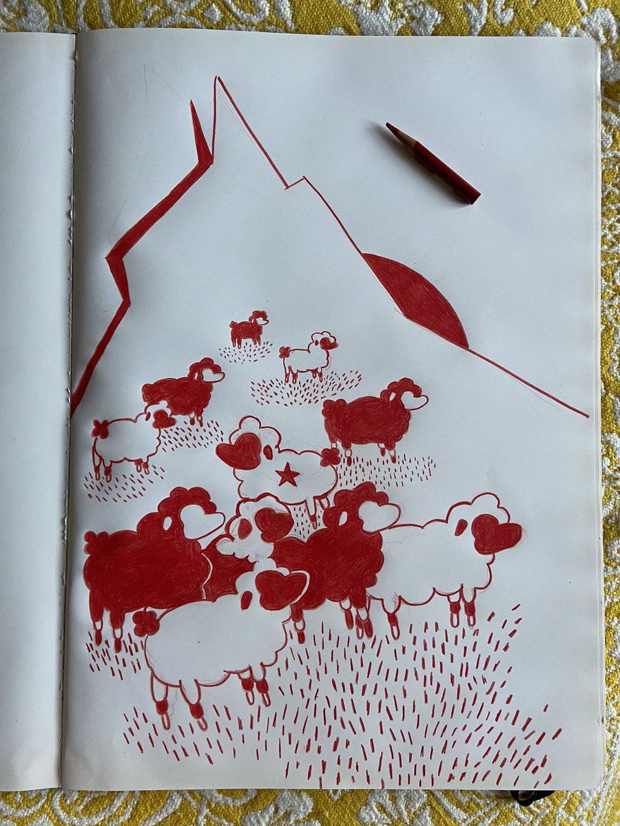 Thinking about A Wild Sheep Chase by Haruki Murakami (& doodling)