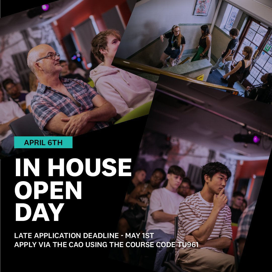 Final call...come join us for an open day on Saturday, April 6th! This is our last open day before the CAO Late Application deadline of May 1st so... Secure your place at bit.ly/47QjCxb