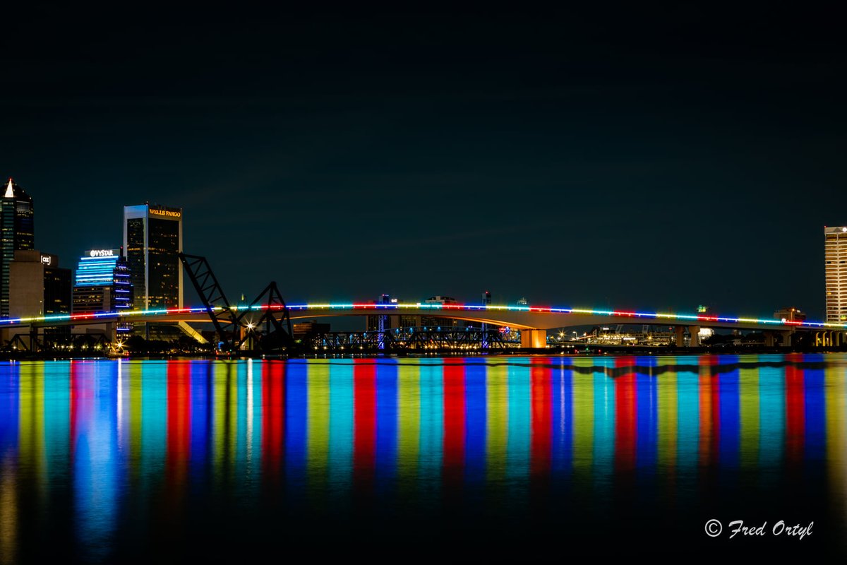 April is Autism Acceptance Month, a time for us to increase acceptance and show support for those with autism so that they are properly celebrated. In honor, the Acosta Bridge will display red, yellow, and blue this evening! #JTA #Jax #AustimAcceptence #CelebrateDifferences