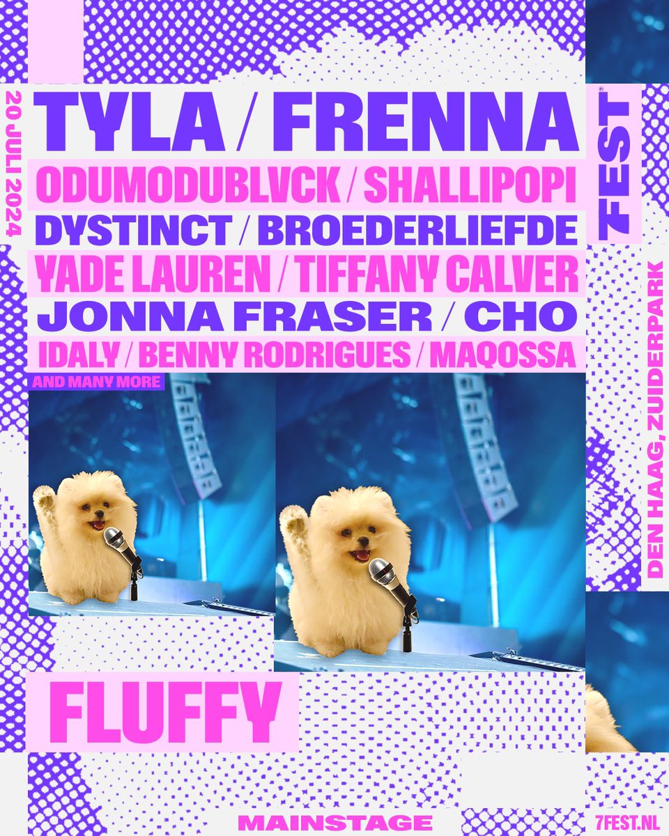 We’re thrilled to announce that Fluffy will headline 7Fest 2024! 🎡

Act fast, as tickets are expected to sell out quickly! 🎟️💨