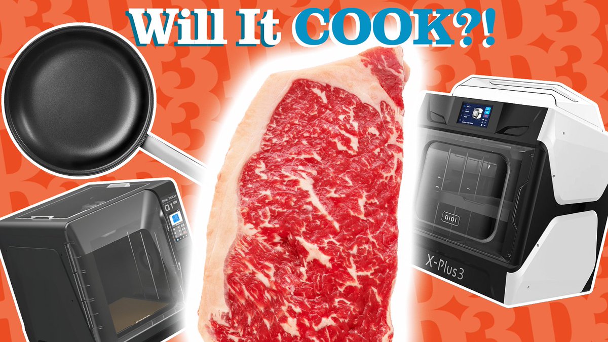 Will we be fooled?? Join me in an hour to try and cook steaks with a 3D Printer! 

In theory this should work, but will it in practice, who knows?!?

Link below!!

#3dprinting #cookinglive
