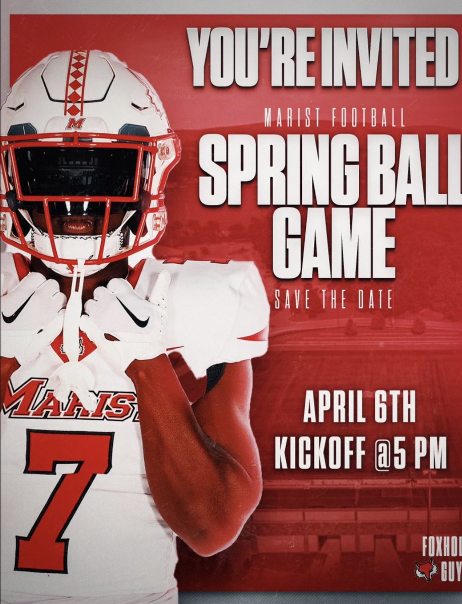 I can’t wait to attend the Marist spring game on April 6th. Thank you @Coach_Suta for the invitation! @CoachMWillis @CoachBobDavies @CoachTJWeyl @CoachTBiscardi @GoldenUkonu @StAnthonysFB