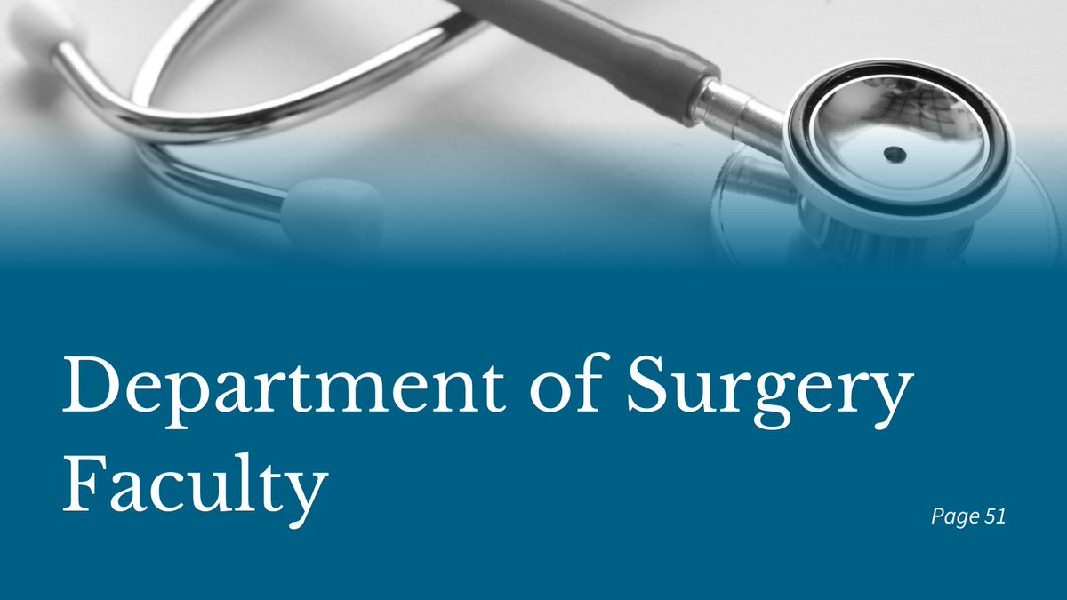 The Department of Surgery is home to an incredible group of world-renowned physician-scientists dedicated to advancing their sub-specialties. Meet our faculty in the 2023 Department of Surgery Annual Report: bit.ly/49reznK