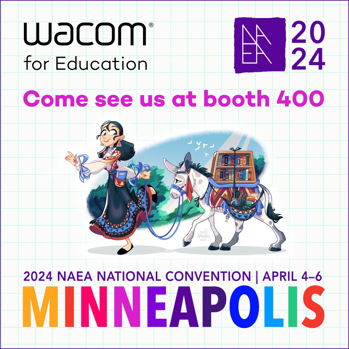 wacomedu's tweet image. We can't wait to see you at booth 400 &amp;amp; the digital playground for all things digital creativity! ✍️🎨 We'll be hosting 6️⃣ sessions with special guests + a chance to win one of 3️⃣ Wacom Intuos tablets... and NEW STICKERS!! 💥  

Keep an eye out for more! 😉

#NAEA24 #ArtEdTech