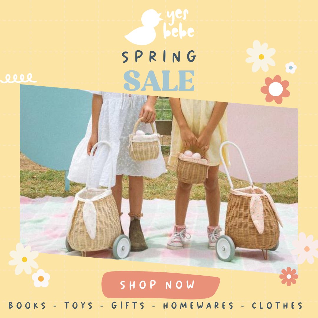 Have you seen our unbelievable Spring Sale? 🌸 Don't miss out on amazing deals and discounts across our entire range!

🛒 ow.ly/zsCI50QXXq8

#YesBebeSpringSale #ShopNow #KidsToys #KidsBooks #KidsGifts #Kids #ScandiKids #Eco🌷🌟