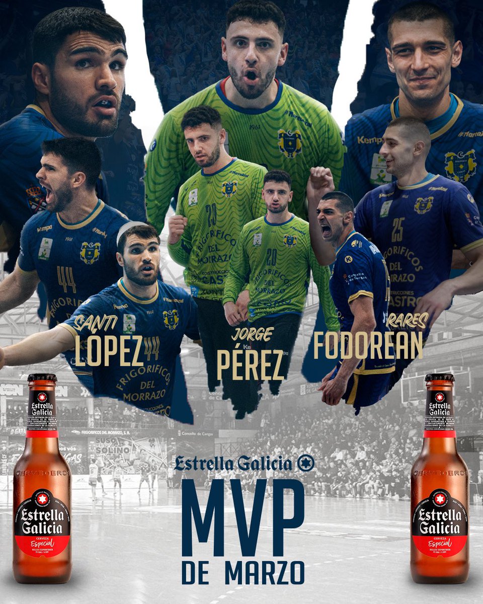 𝐌𝐕𝐏 𝐌𝐀𝐑𝐙𝐎 ⭐️ 

💭Quen é o xogador <a href="/estrellagalicia/">Estrella Galicia</a> deste mes tan prolífico? 🤩

🐙 Jorge Pérez 
🌟<a href="/Santi_LopezG96/">Santi López</a> 
🪨 Rares Fodorean

🧶 Encuesta no seguinte tweet
⏳24h para anunciar o gañador
🫵 A votar 🗳️ 

#AtaOFinal #ÉunSentimento💙