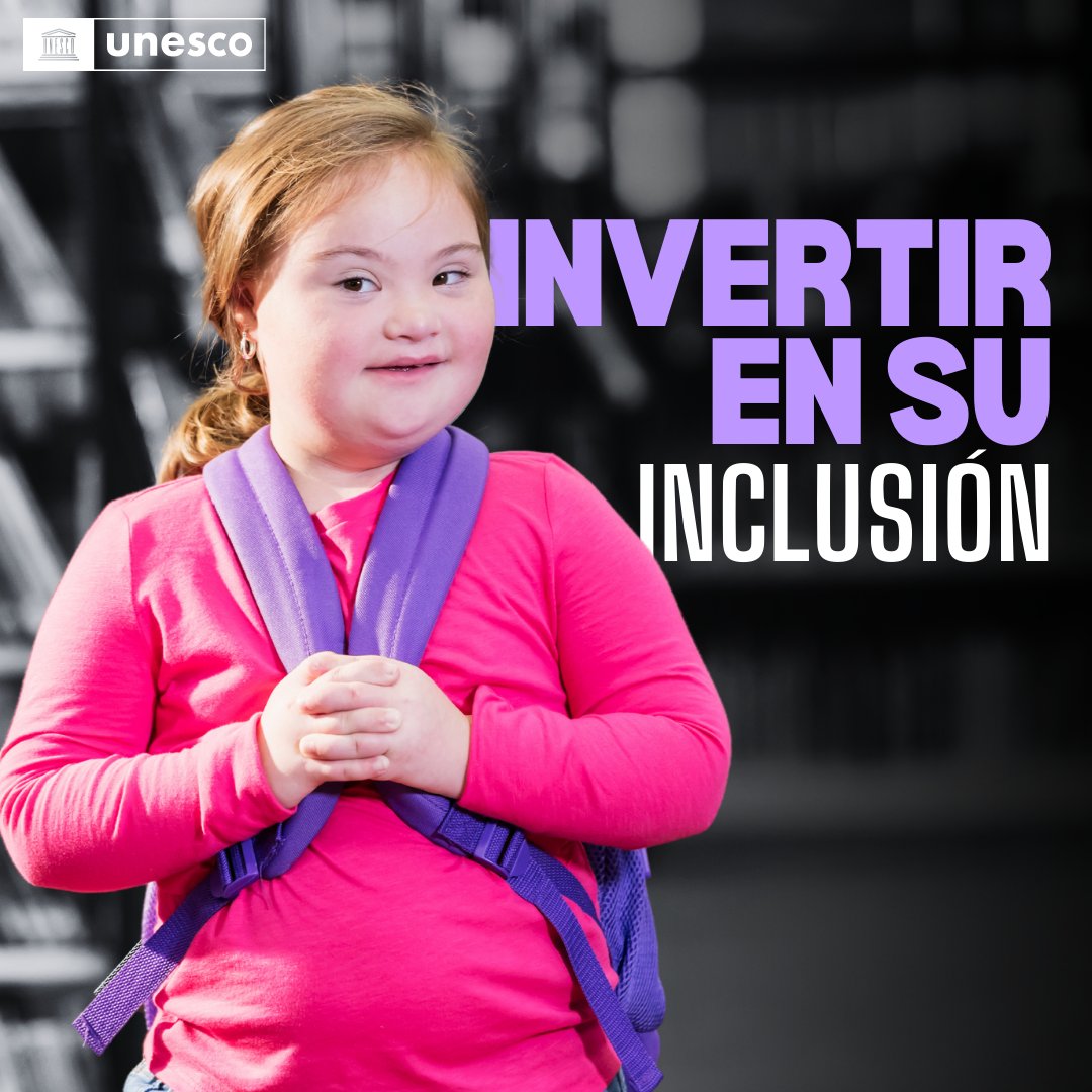 La infancia y la juventud con discapacidad tienen 2,5 más probabilidades de no asistir NUNCA a la escuela. Garantizar una educación inclusiva es una inversión inteligente que beneficia a toda la humanidad. Comparte si estás de acuerdo. Vía @UNESCO_es