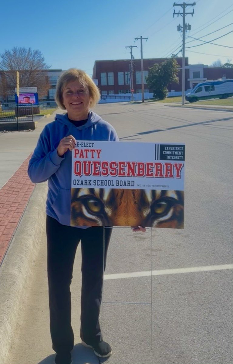 PQuessenberry's tweet photo. FRIENDS Tomorrow is Election Day‼️ Please GO VOTE‼️ !
“I am deeply passionate about Ozark Schools and committed
as an elected official to represent the collective voice while making decisions that will always put the student first to get the best education possible.” #ItsMyWhy https://t.co/MF1N3E70WH