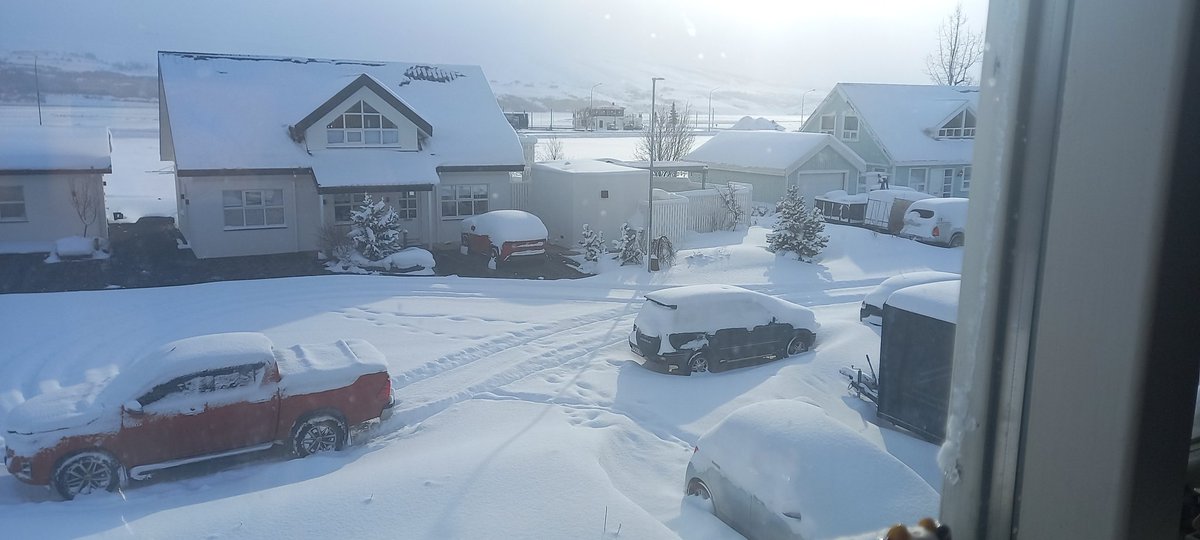 The snow here right now in North lceland
