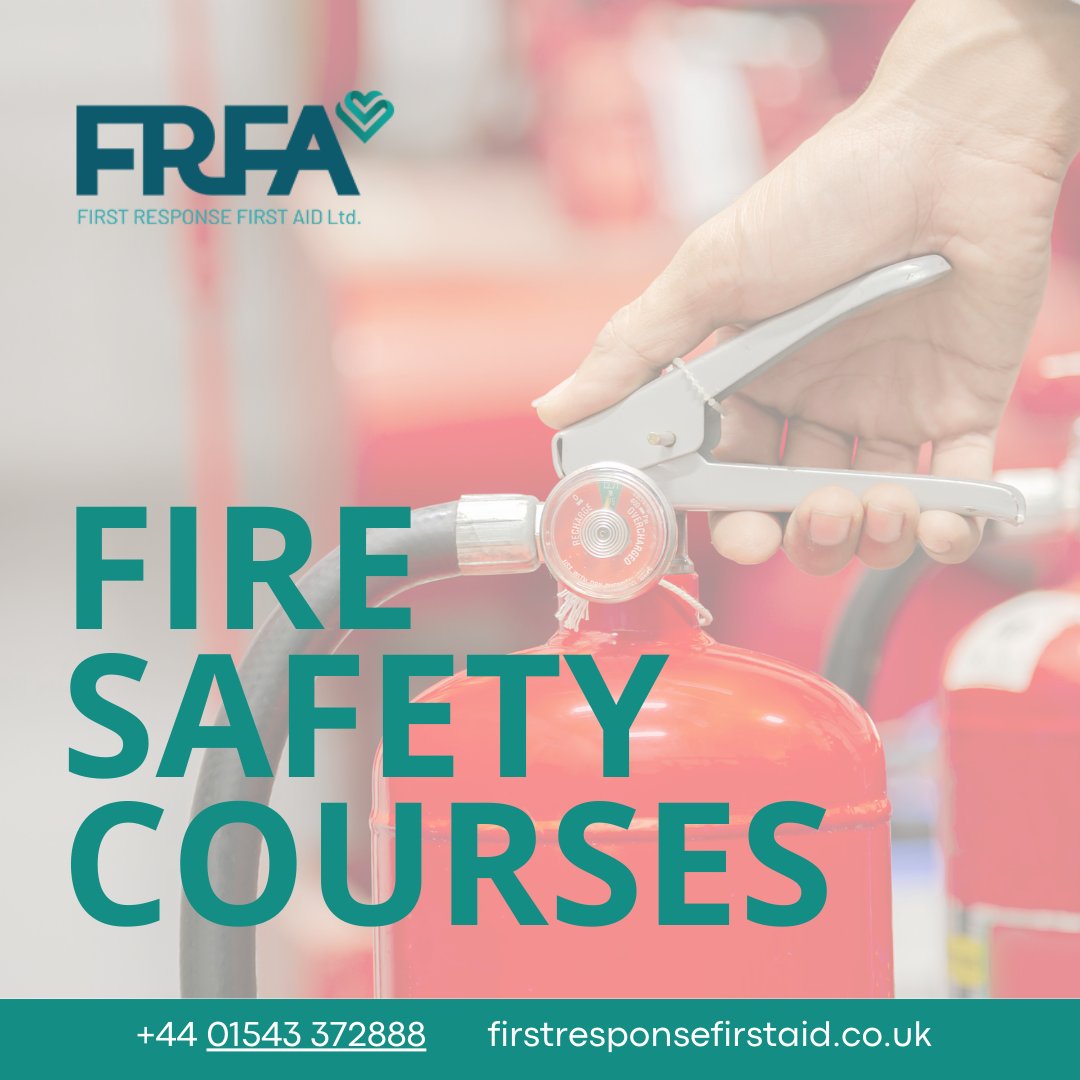 Your safety is our priority. 🧯 Explore our range of fire safety courses today and get in touch with our team to find the best course for your needs. 
firstresponsefirstaid.co.uk/fire-safety-co… 
#firesafety #firstaidtraining #safetytraining #firstaidcourse