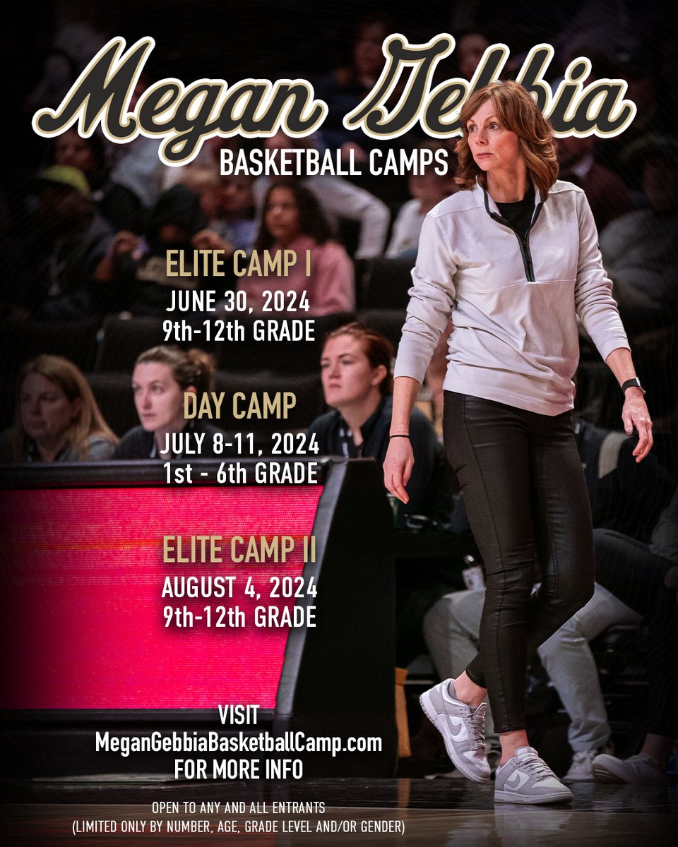 Camp season is almost here ⌛️ 🔗: MeganGebbiaBasketballCamp.com